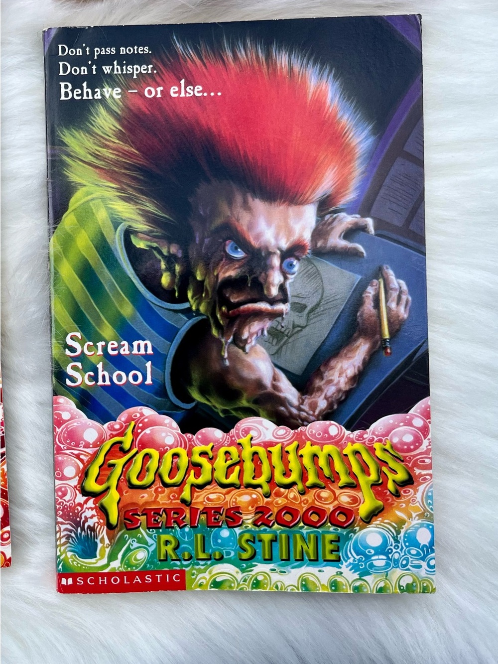 90's Vintage Goosebumps Series 2000 Paperback Book - Scream School